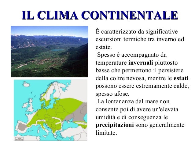 I Climi del pianeta