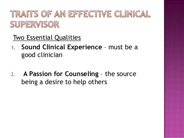 qualities of a good supervisor in counselling university education being a good supervisor