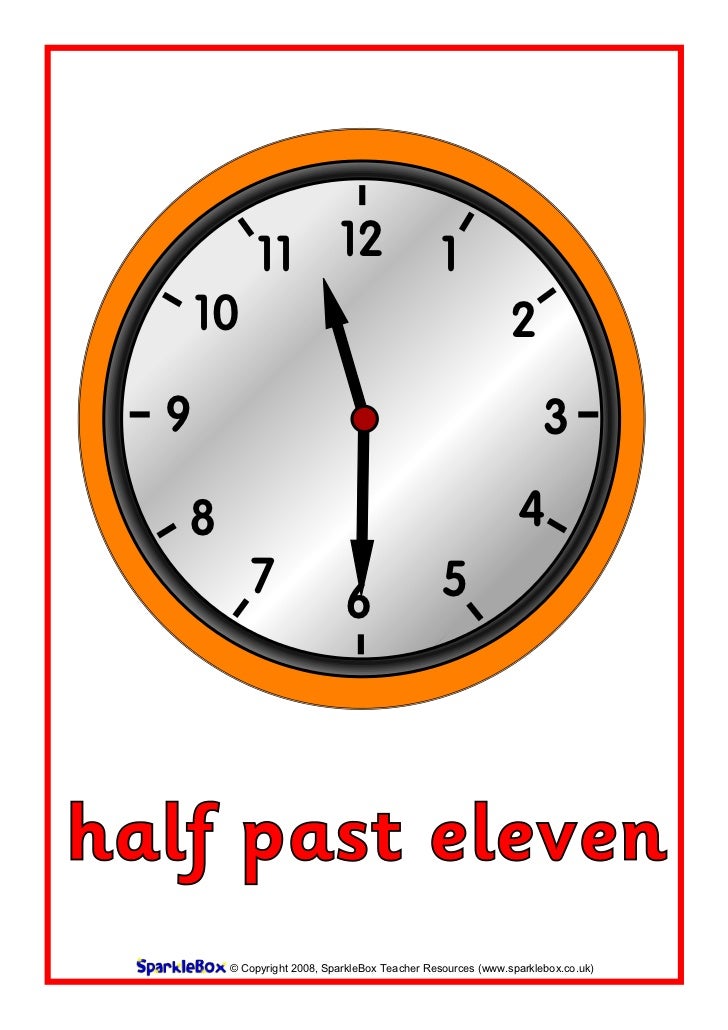 Clock half past