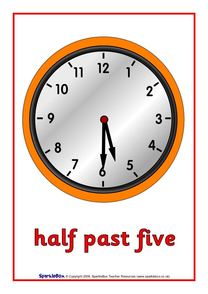 Clock half past