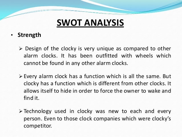 clocky swot analysis Largest free business essays database: chrysler swot analysis: 4 / 992: clocky marketing analysis: 16 / 4601. clocky swot analysis Largest free business essays database: chrysler swot analysis: 4 / 992: clocky marketing analysis: 16 / 4601.