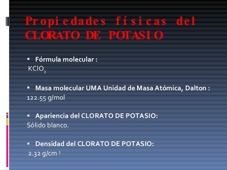 Clorato Potasio