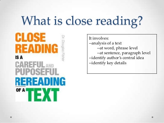 What is a close reading essay
