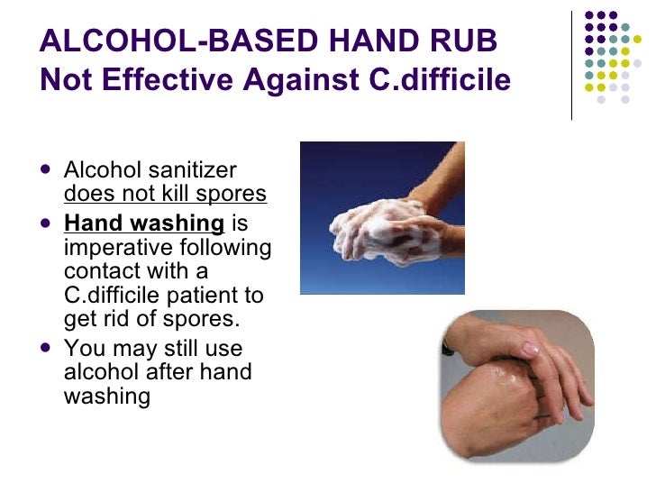 is hand sanitizer effective against c diff