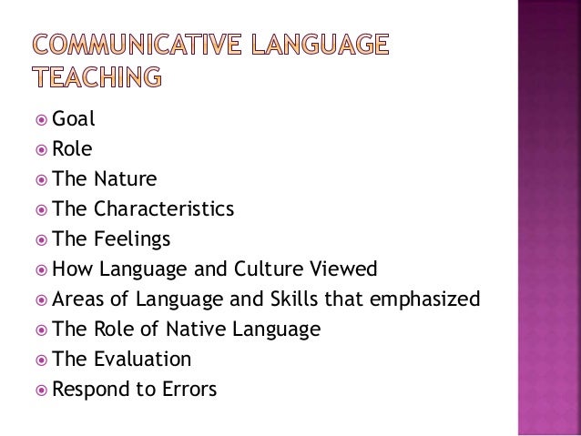 Communicative language teaching essay