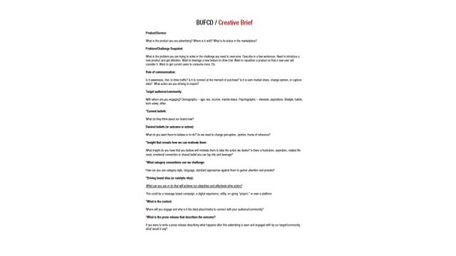 How to write a creative brief template