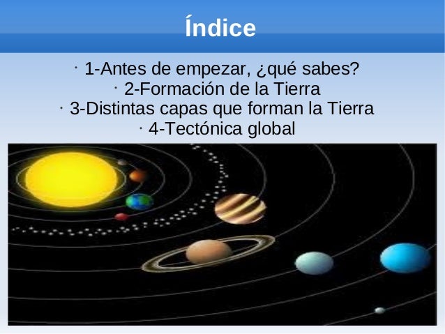 capas de la tierra formacion