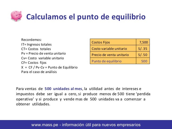 Cómo calcular el punto de equilibrio