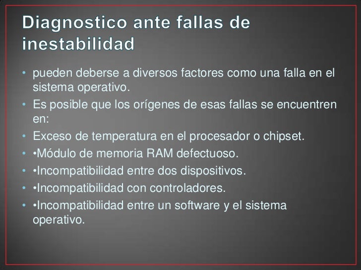 Cómo corregir la inestabilidad de una pc