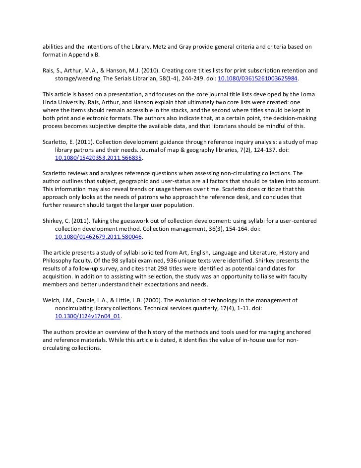 Literature Review and Summary Report - American Public Works