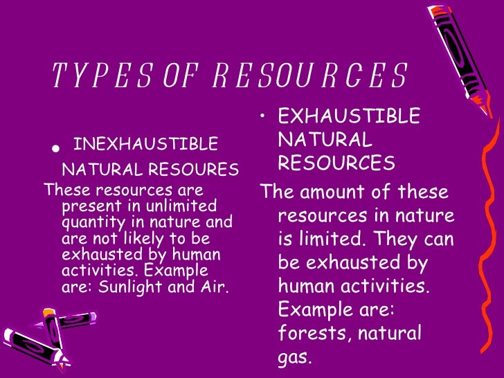 Two Examples Of Inexhaustible Natural Resources Two Examples Of Inexhaustible Natural Resources