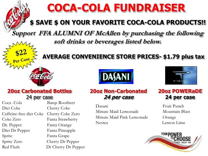 ffa coca cola fundraiser coke fundraiser