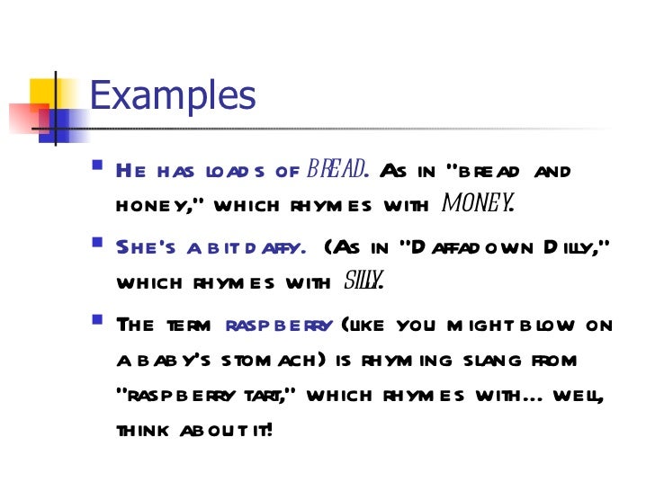 Cockney Rhyming Slang