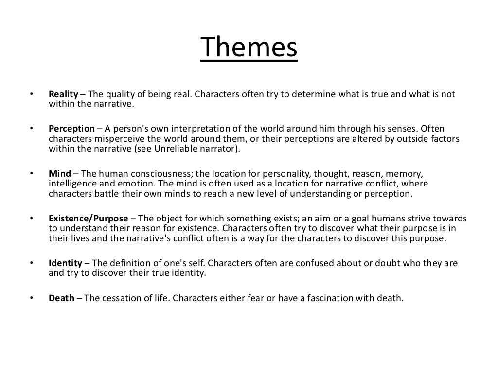 Genre Conventions Psychological Thriller Sean Stubbs' AS Media