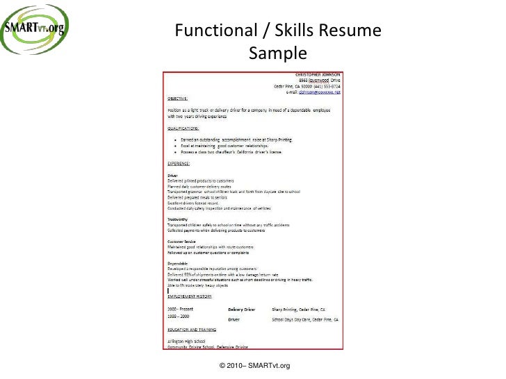 functional vs chronological resumes