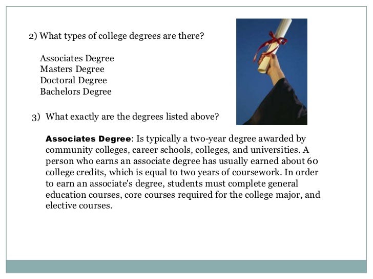 different college degrees
