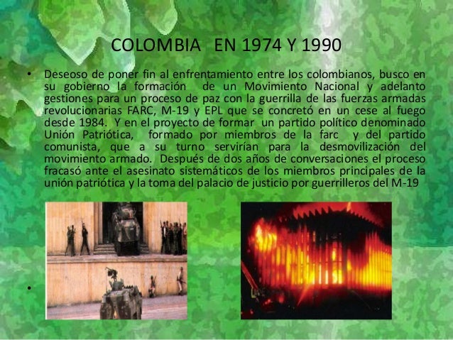 Colombia entre 1974 y 1990