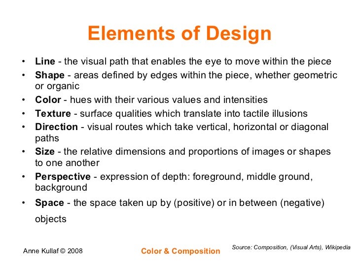 Define Elements Of Design : Color composition