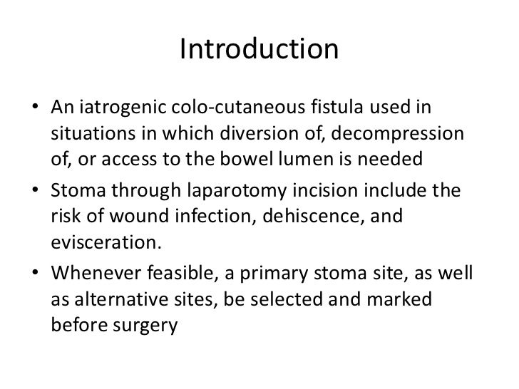 Colostomy