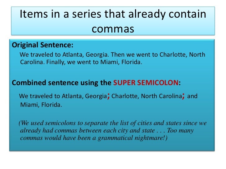 combining sentences with semicolons and commas when to use a comma in a sentence