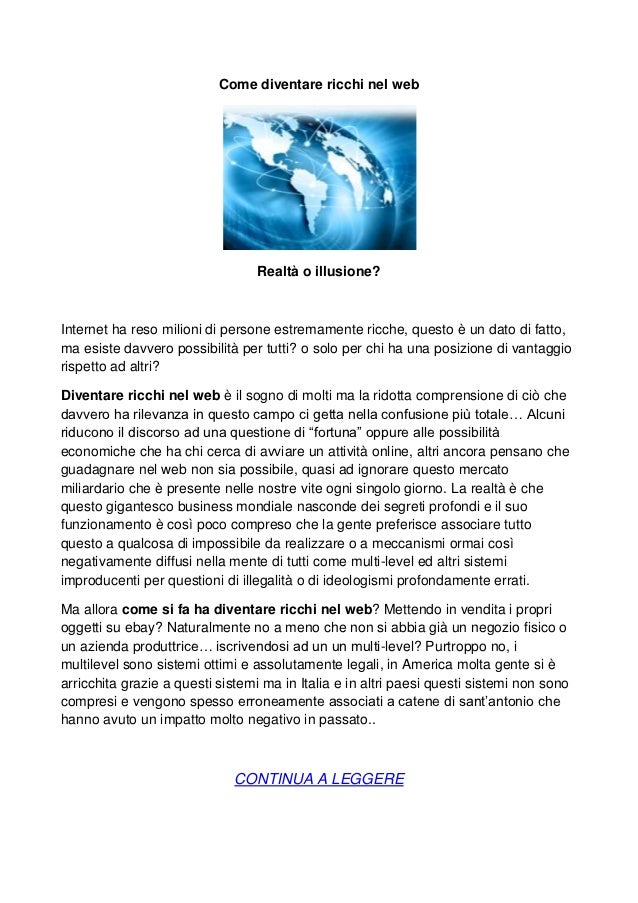 Diventare ricchi col forex