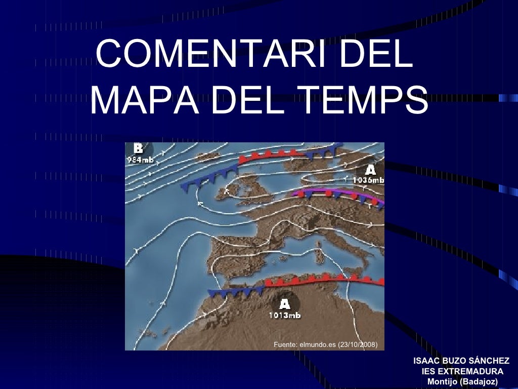 Comentari Del Mapa Del Temps
