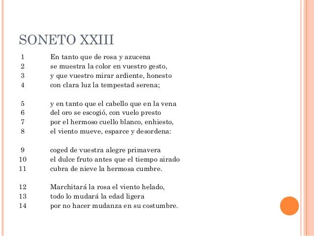 Imagenes Sensoriales Del Soneto Xxiii | comentario del soneto xxiii Imagenes Sensoriales Del Soneto Xxiii | comentario del soneto xxiii