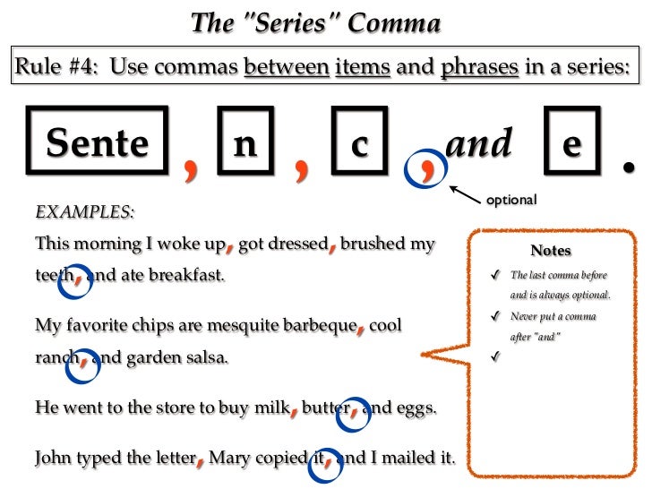 when to use a comma