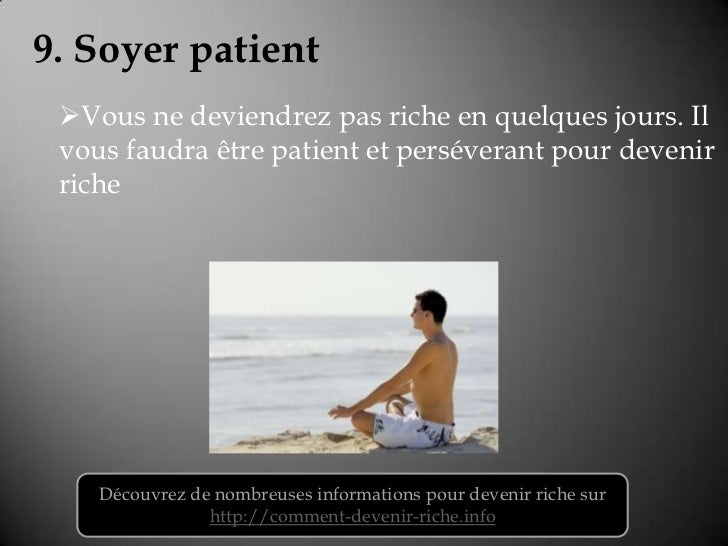 comment devenir patient