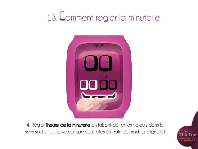 comment regler l'heure sur swatch touch