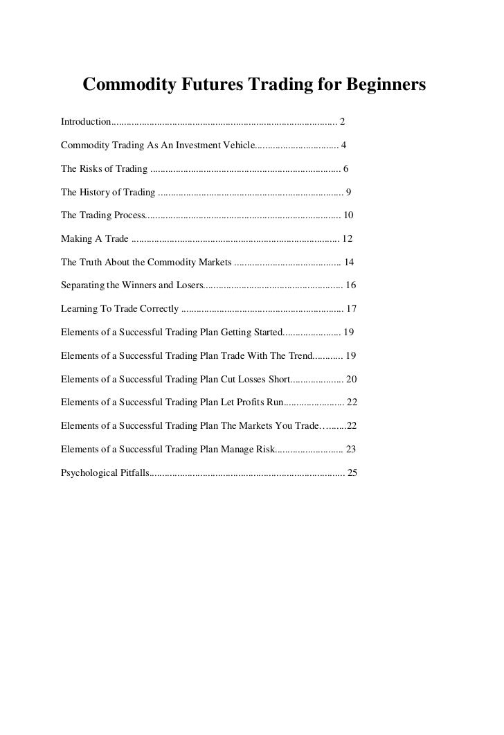 Trading commodity options beginners