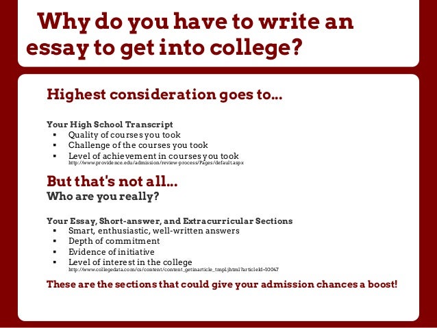 College application essays