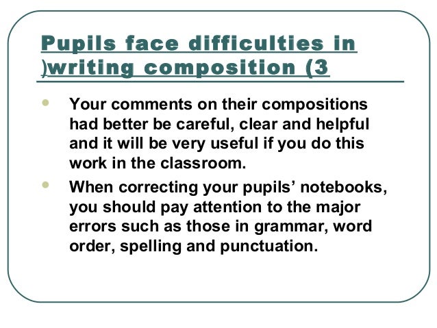 difficulties in writing essay