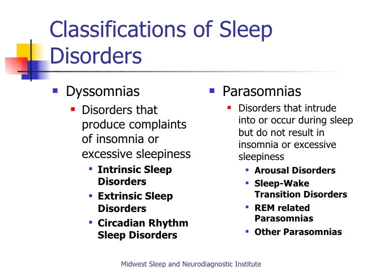 Common disorders in sleep