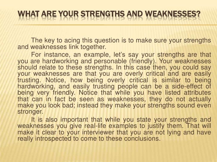 what are your weaknesses examples