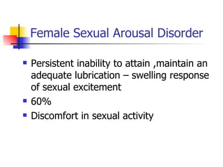 Common Sex Problems Female PPT