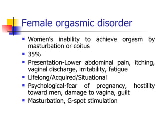 Common Sex Problems Female PPT