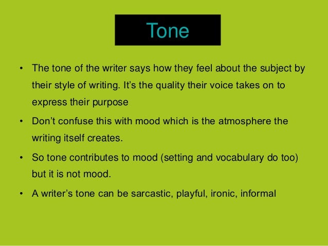 What is tone of essay