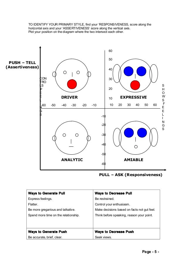 Communication styles questionnaire plus analysis