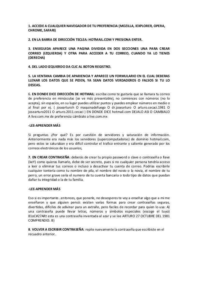 COMO CREAR UNA CUENTA EN HOT MAIL COM como crear una cuenta en hot mail com: