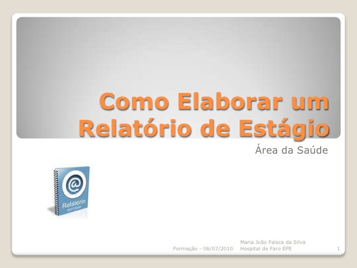 Relatorios de estagio supervisionado prontos