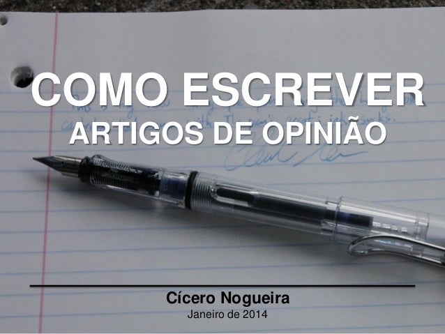 Temas para artigos de opiniao