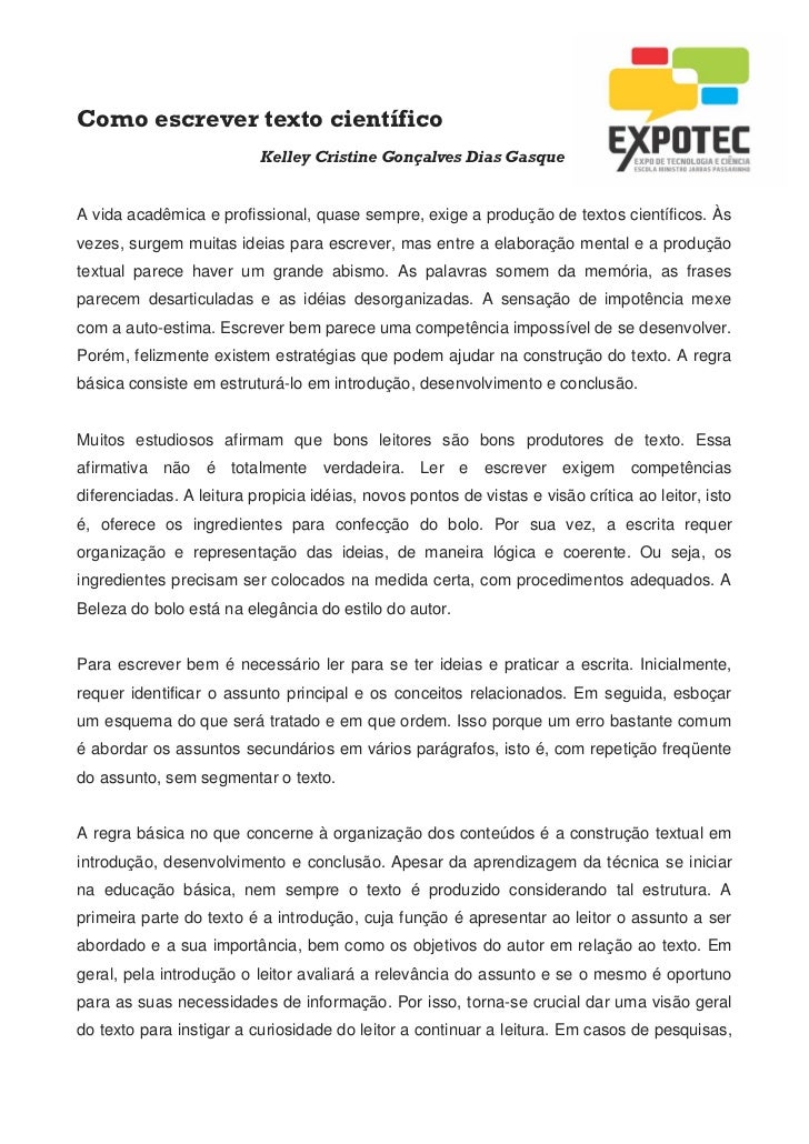 Escrever artigo cientifico