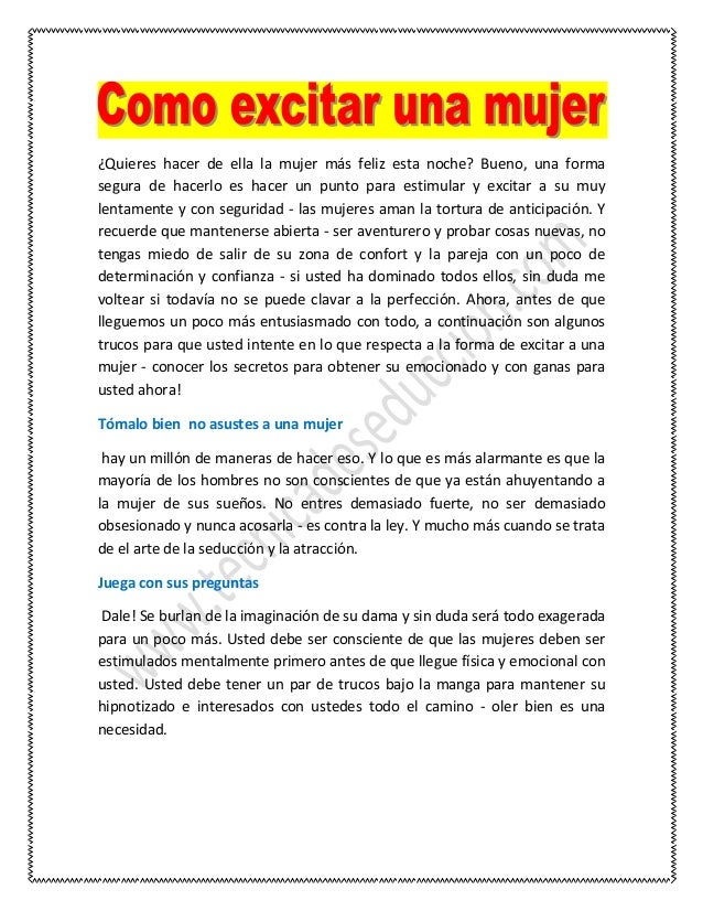 COMO EXITAR A UNA MUJER como exitar a una mujer: