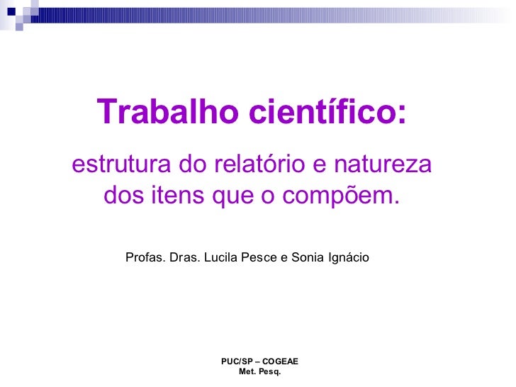 Slide academico como fazer Slide academico como fazer