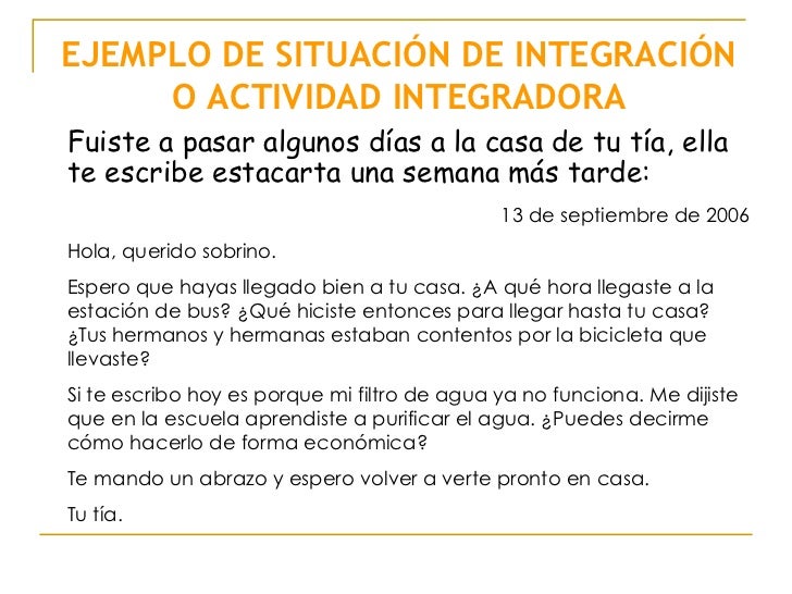 Como hacer una actividad integradora