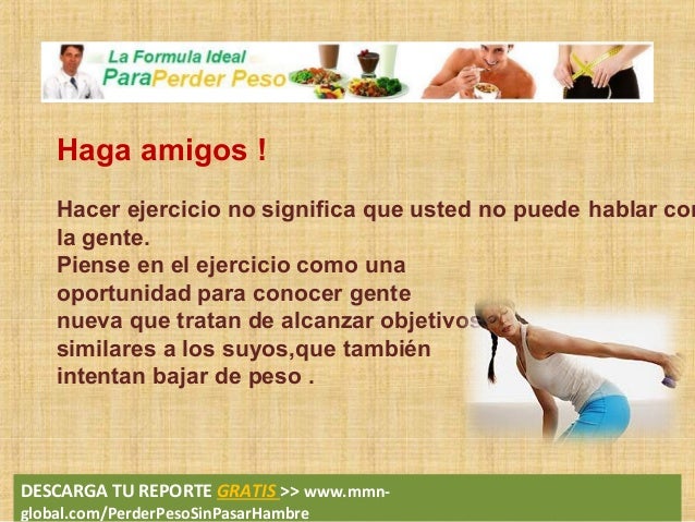 Plan Gratuito Para Bajar De Peso