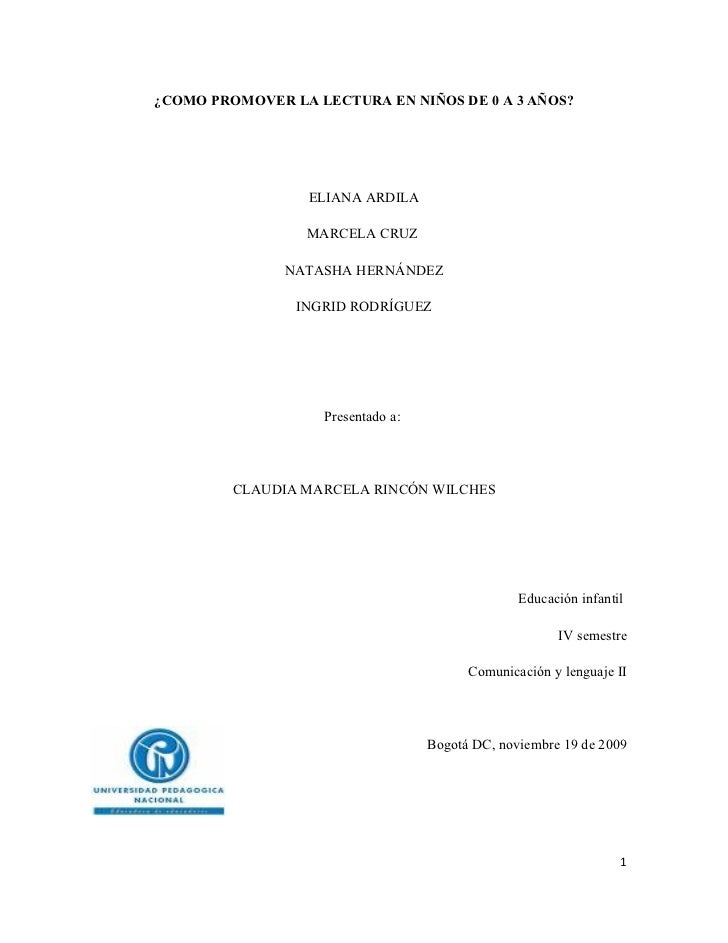 A LA LECTURA EN NINOS DE a la lectura en ninos de: