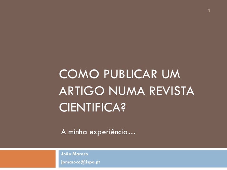 Publicar artigo