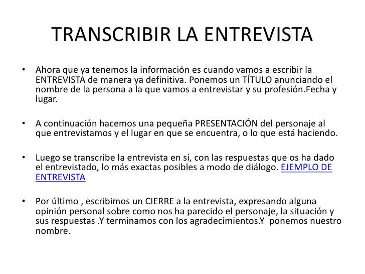Como realizar una entrevista